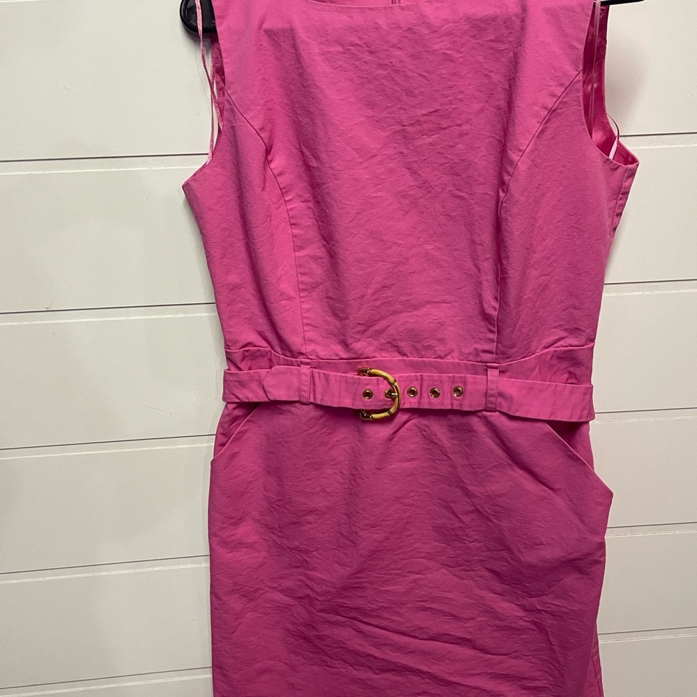 Lucy & Laurel Pink Sheath Mini Dress Crew Neck Sleeveless